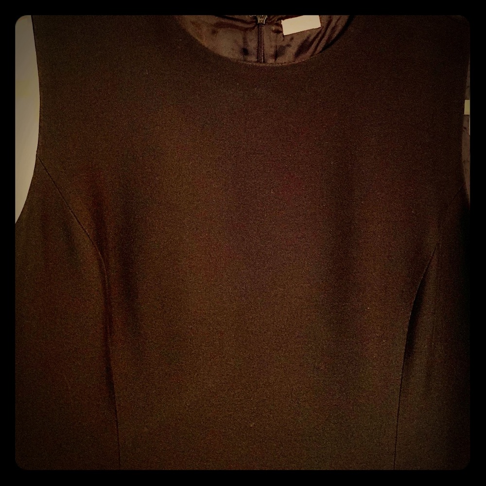 AGNONA SILK/WOOL SHEATH DRESS - BLACK